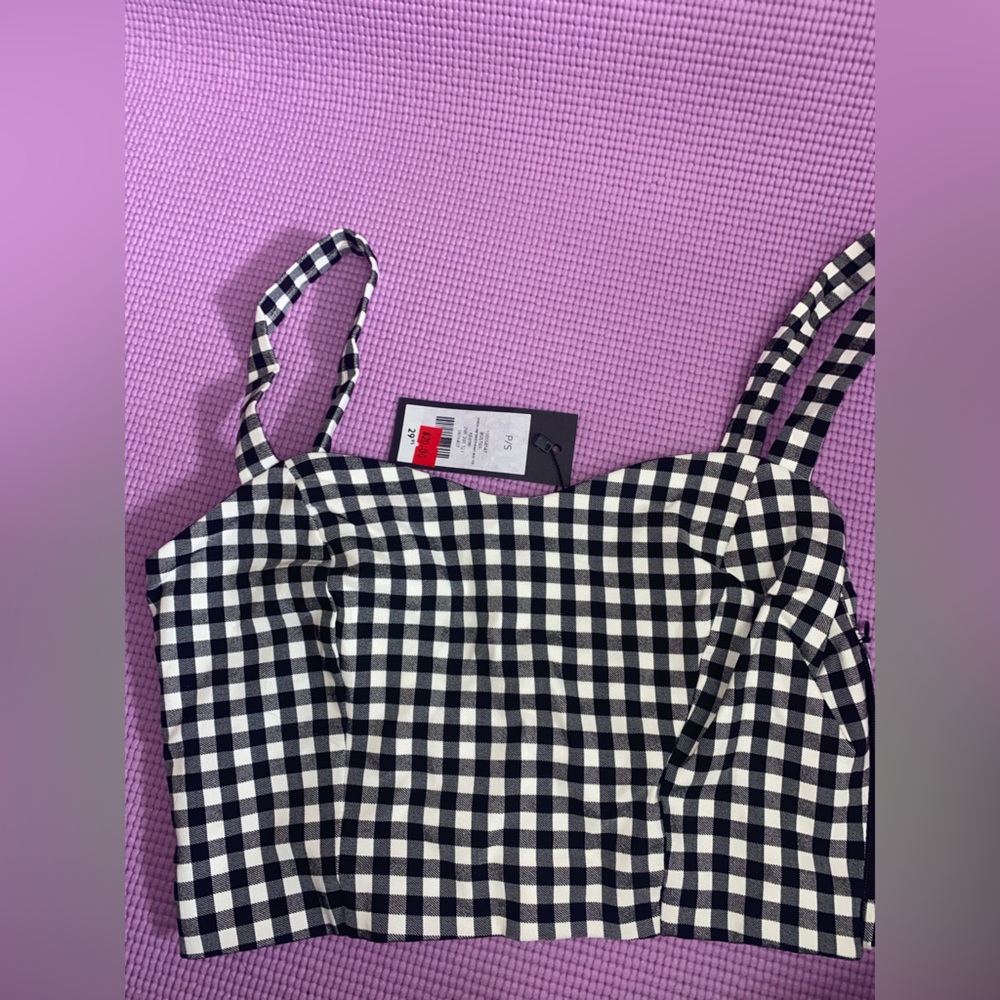 Dynamite Monochrome Checkered Camisole